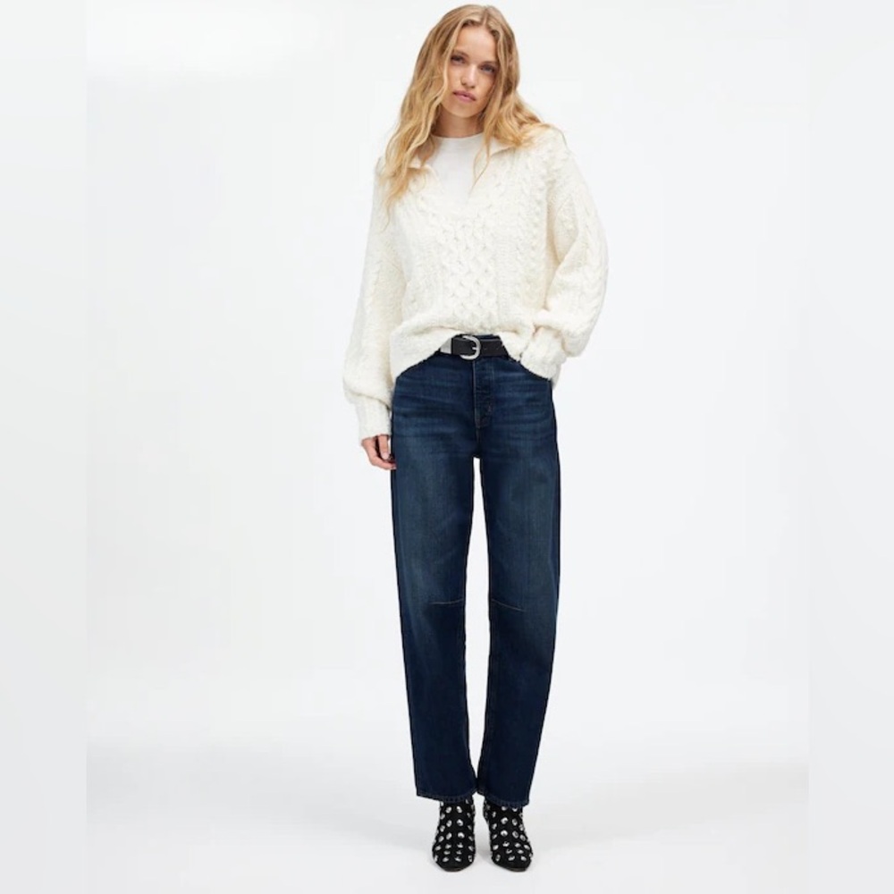 Madewell Darted Leg Barrel in Softdrape